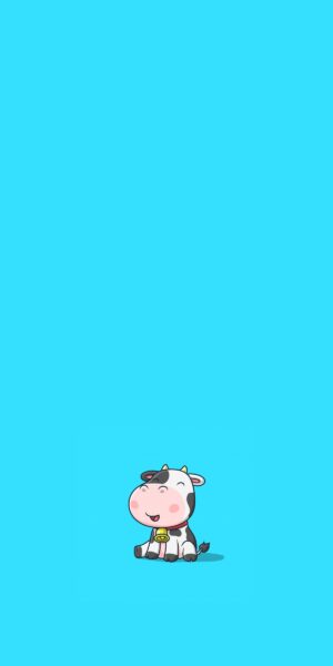 Hình bò sữa cute cho điện thoại