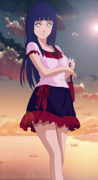 Hình Hinata đẹp mặc váy ngắn