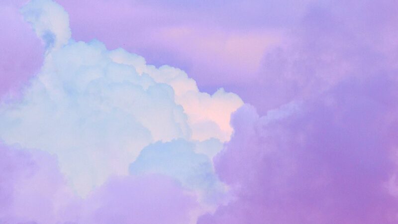 hình nền màu tím đám mây bồng bềnh