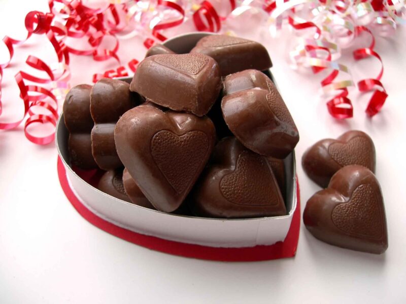 Hình socola valentine hình trái tim