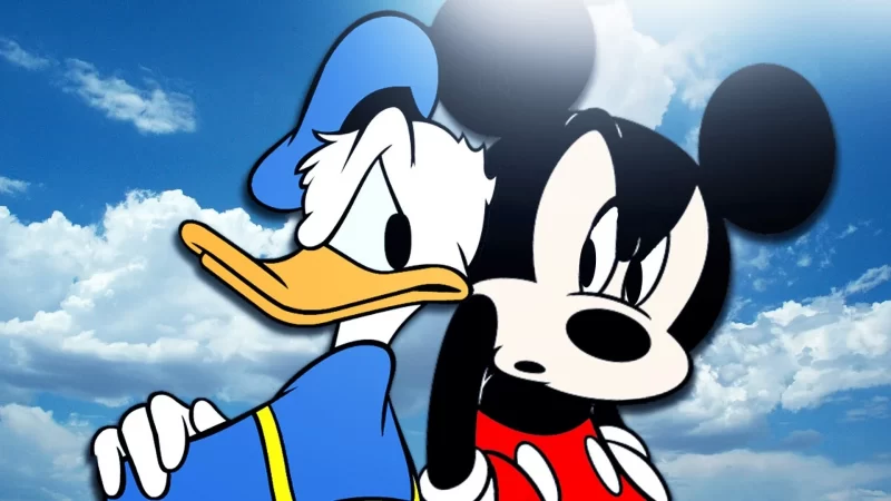 Hình vịt Donald và chuột Mickey