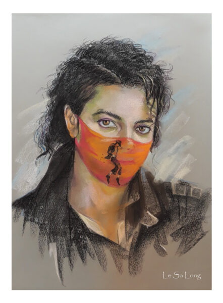 Tranh vẽ đeo khẩu trang mới lạ nhất