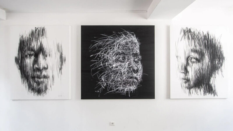 Vẽ tranh đen trắng chân dung