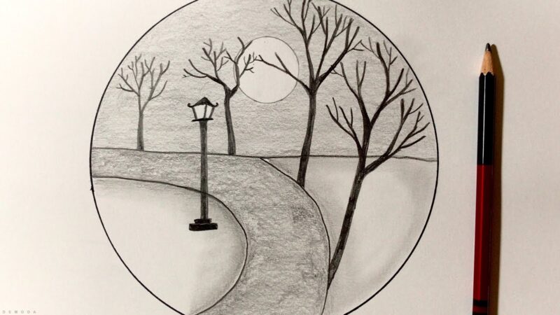 vẽ tranh đen trắng đẹp, đơn giản