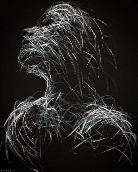 vẽ tranh đen trắng hiện đại