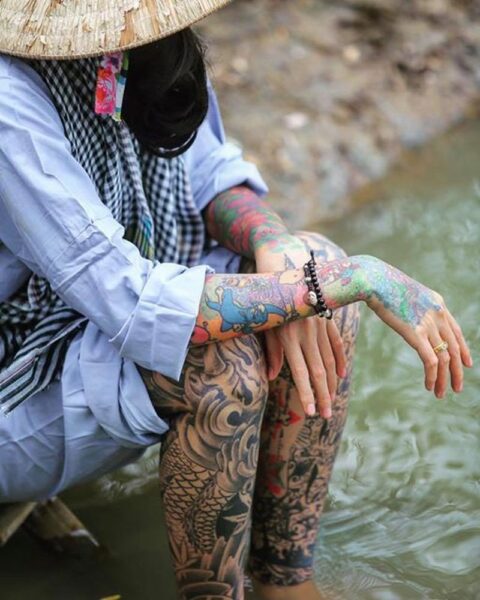 Ảnh xăm trổ chất có màu