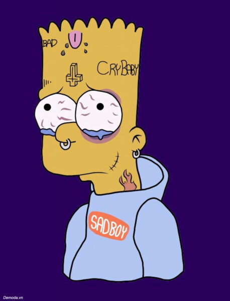 Hình ảnh hoạt hình buồn Simpson
