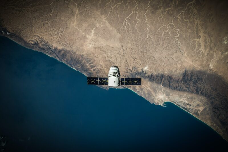 Satellitenbild von oben aufgenommen