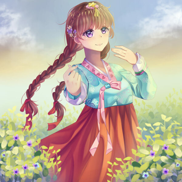 Ảnh anime Hàn Quốc nữ dễ thương nhất