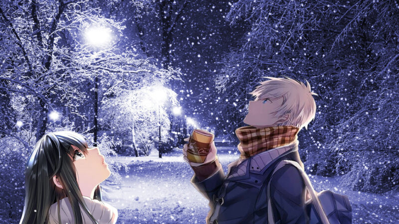 Ảnh anime mùa đông cặp đôi tình yêu