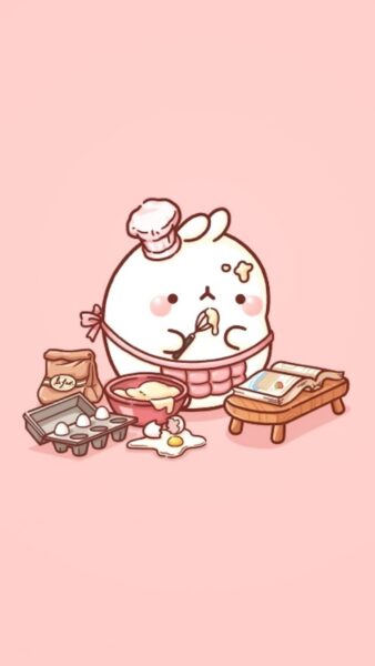 ảnh nền thỏ tập tành nấu ăn