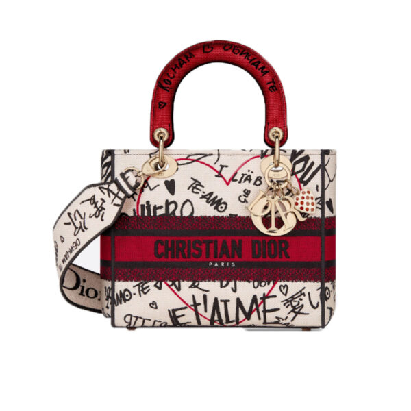 Túi Christian Dior Book Tote màu đỏ trắng