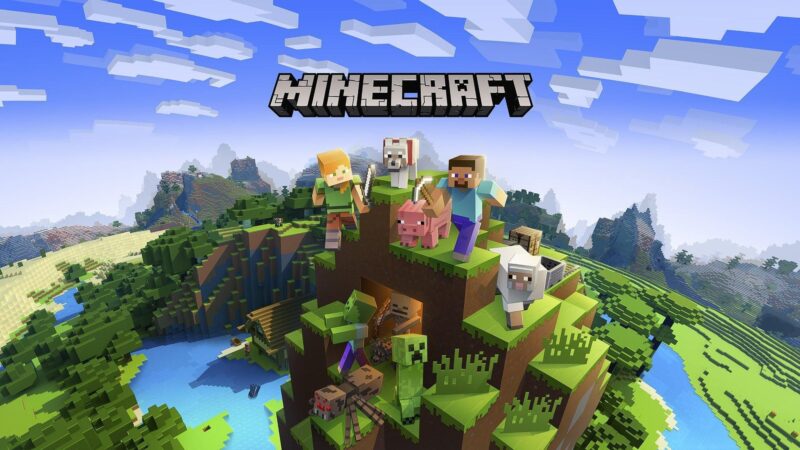 hình nền minecraft có logo game