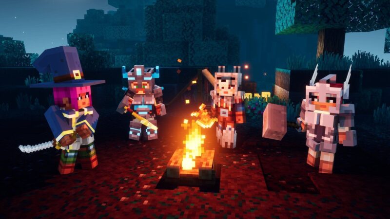 hình nền minecraft đốt lửa