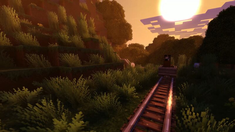 hình nền minecraft đường sắt bỏ hoang