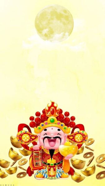 hình nền thần tài phát lộc đem lại may mắn
