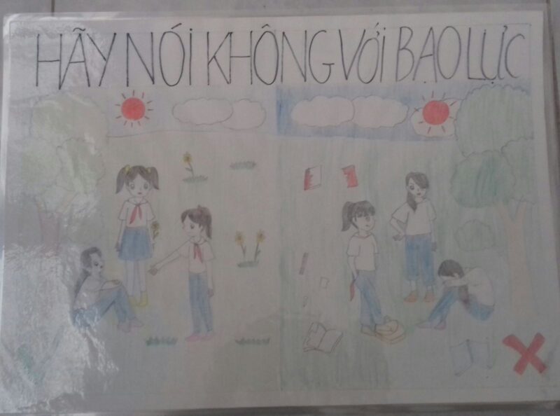 tranh vẽ bạo lực học đường điều nên và không nên ở trường học