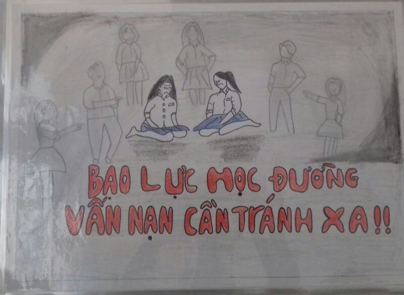 tranh vẽ bạo lực học đường phòng chống xâm hại trẻ em ở trường học