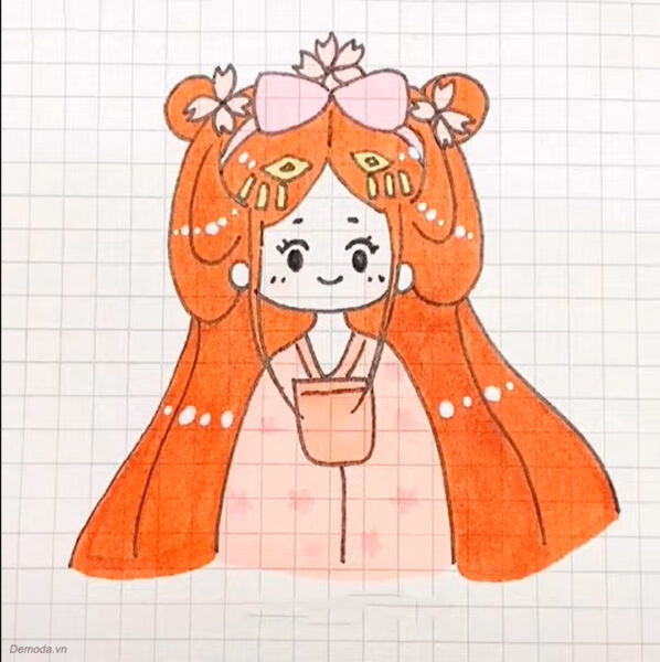 Vẽ tranh cute chibi nữ