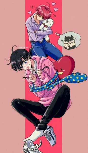 hình ảnh BTS anime dễ thương, đáng yêu nhất