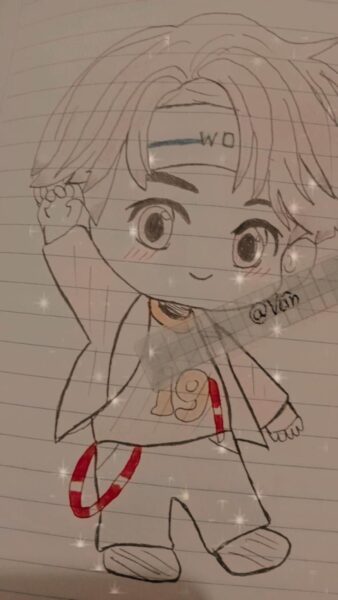 hình bts chibi vẽ
