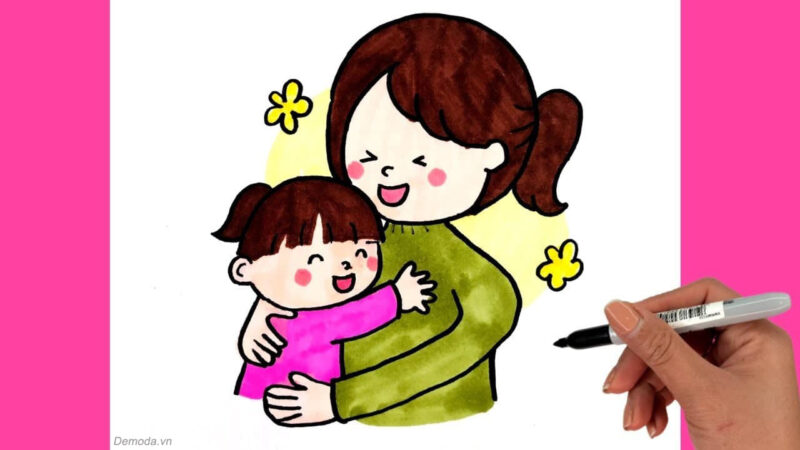 Vẽ tranh 20-10 chibi cute