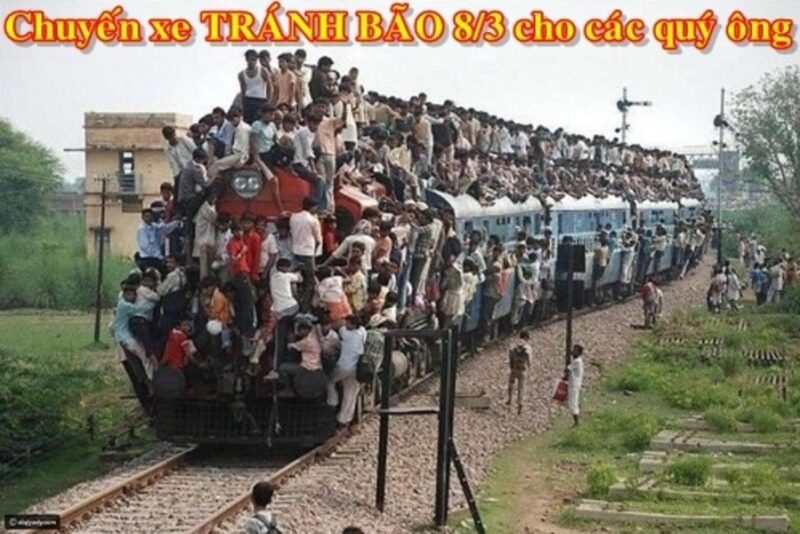 Ảnh chế 8-3 chuyến tàu trốn quà