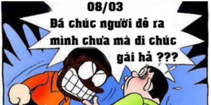 Ảnh chế 8-3 Nobita và Chaien