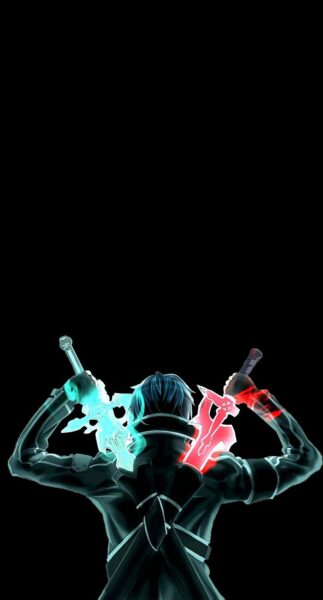 Ảnh Kirito trên nền đen