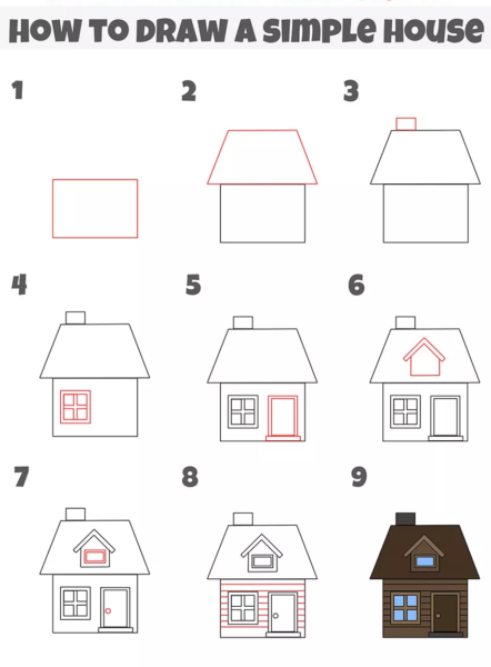 Cách vẽ ngôi nhà cùng 9 bước hướng dẫn