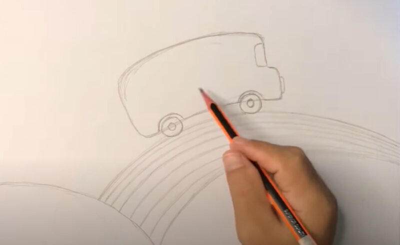Cách vẽ ô tô mơ ước bước 7