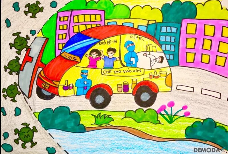 cách vẽ ô tô mơ ước đẹp, đơn giản nhất của học sinh