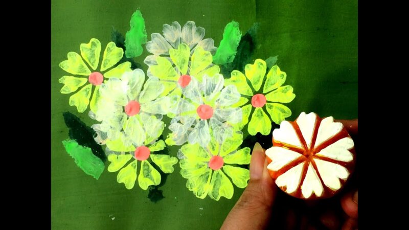 cách vẽ tranh in hoa lá bằng màu nước