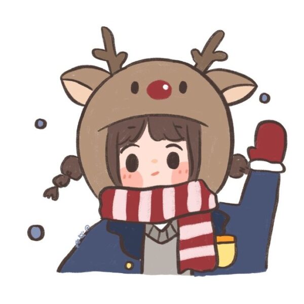 Hình ảnh avatar Noel tuần lộc đáng yêu