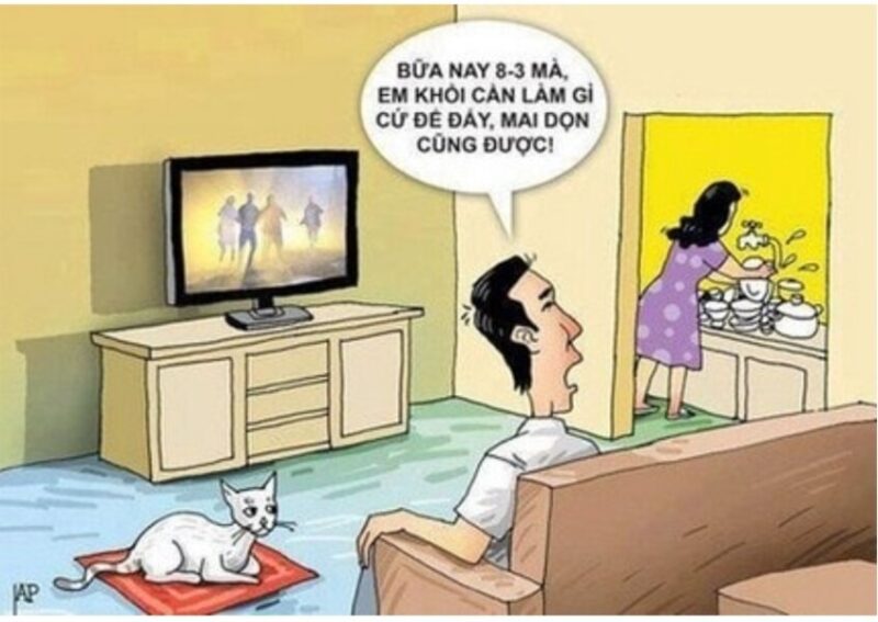Hình ảnh chế 8-3 nghỉ ngơi ngày lễ