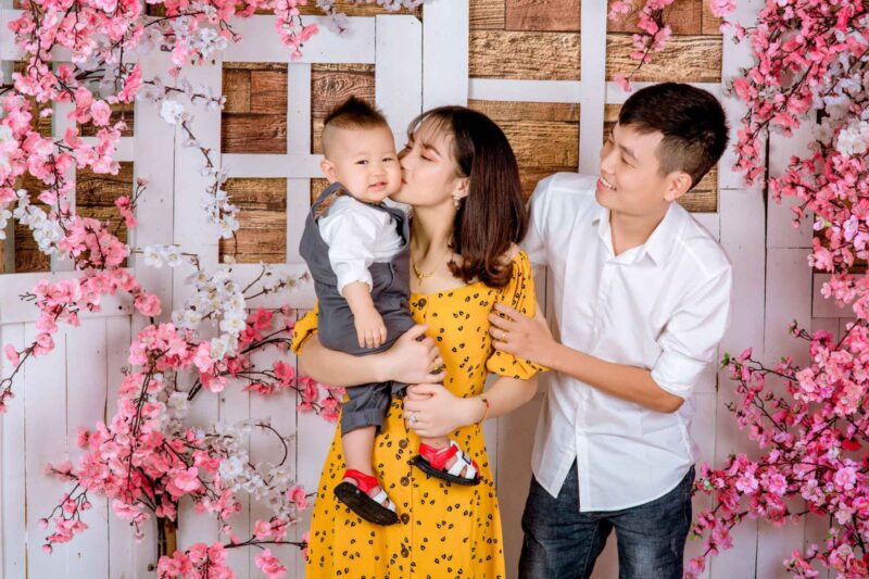 Hình ảnh mẹ và gia đình