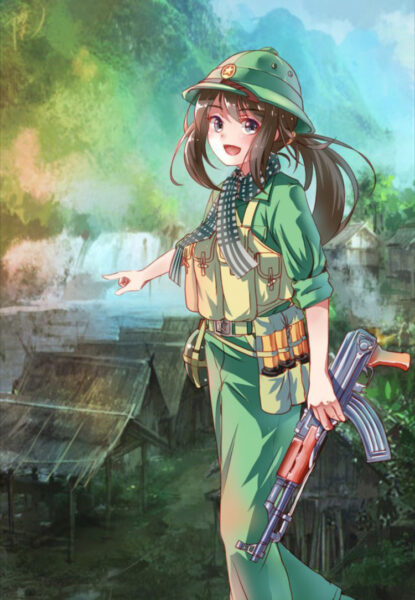 Hình avatar Việt Nam cô bộ đội cầm súng