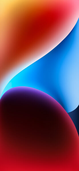 hình nền iphone 14 pro max bong bóng 3 màu đỏ, cam, xanh