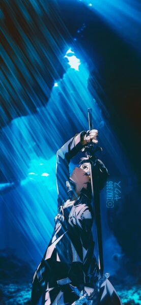 Hình nền Kirito và ánh sáng xanh