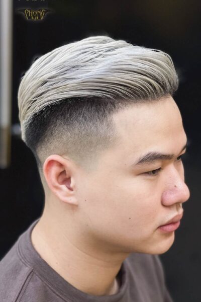 kiểu tóc nam mặt tròn, to béo