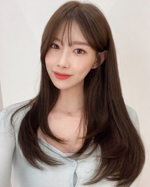 Kiểu tóc uốn layer tỉa chữ c