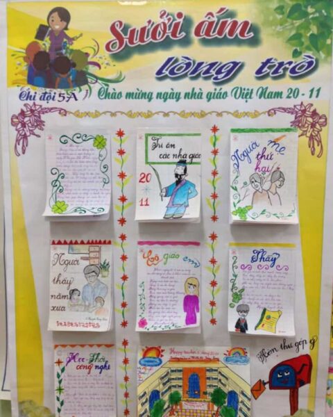 mẫu báo tường 20 11 của chi đội lớp 5