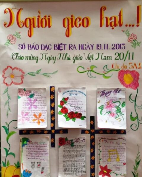 mẫu báo tường 20 11 số đặc biệt mang tên người gieo hạt