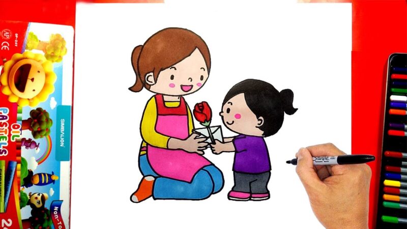 Tranh vẽ 8-3 ngày quốc tế phụ nữ