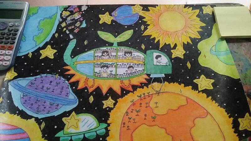 Vẽ tranh ô tô mơ ước có khả năng trồng cây xanh trên trái đất