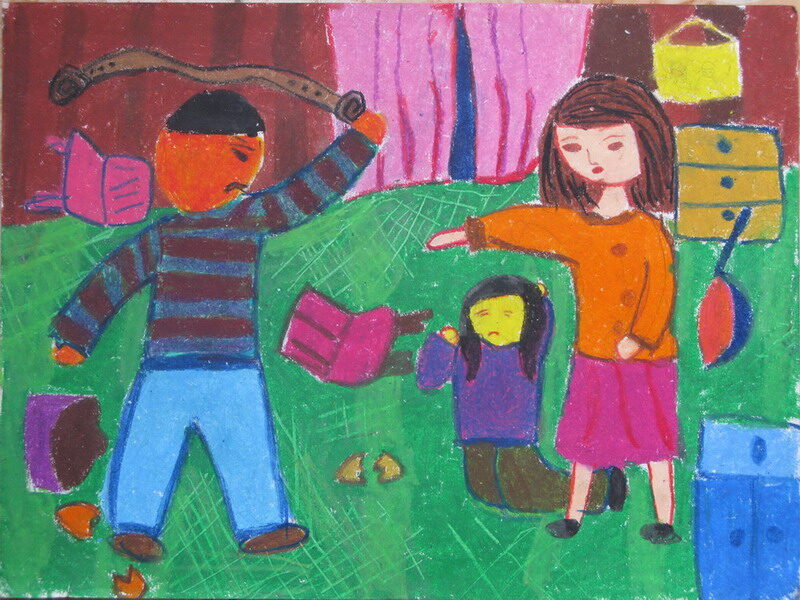 Vẽ tranh phòng chống xâm hại trẻ em, chống bạo lực gia đình đẹp