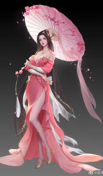 ảnh tiên hiệp cô gái cầm dù