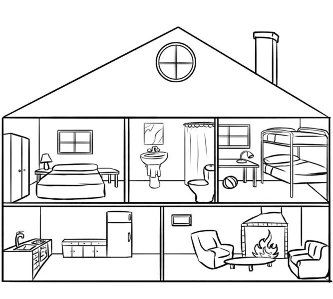 Cách vẽ ngôi nhà thông minh đơn giản