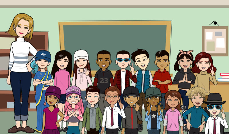 Hình ảnh avatar nhóm lớp cùng cô giáo cute