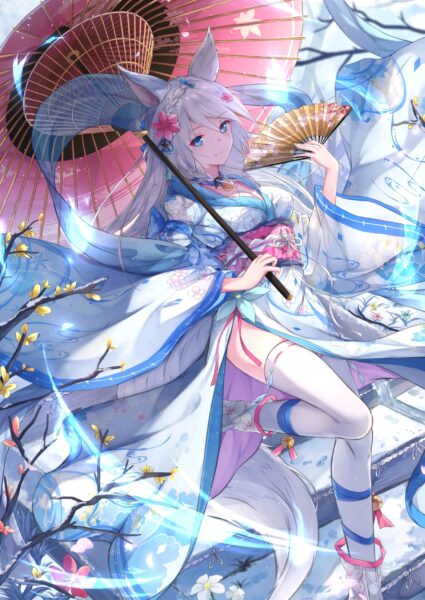 hình ảnh hồ ly 9 đuôi anime